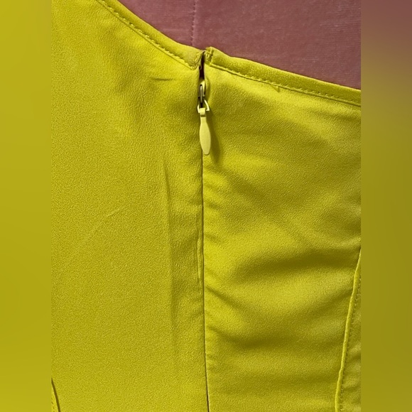 Banana Republic Like Green Yellow Maxi Spaghetti Strap Midi Dress Size 2 - Picture 5 of 8